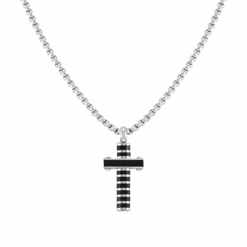 Necklaces & Pendants | Mens STRONG Gents Steel Black Cross Necklace Jewellery Type Mens