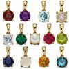 Necklaces & Pendants | Womens 9ct Gold April Birthstone Pendant – Cubic Zirconia 9ct Yellow Gold Necklaces & Pendants