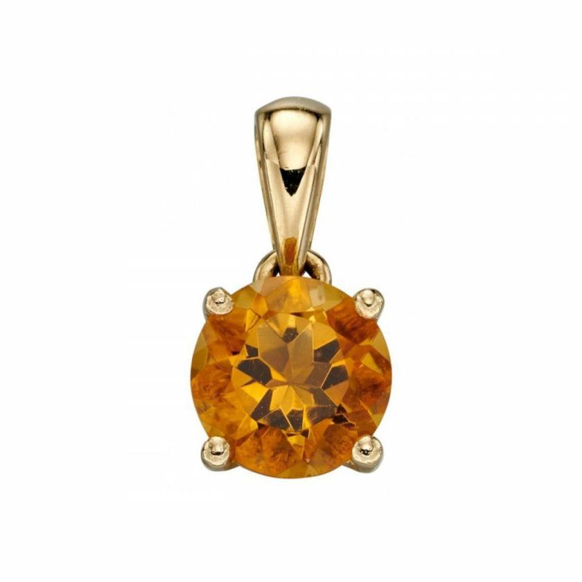 Necklaces & Pendants | Womens 9ct Gold November Birthstone Pendant – Citrine 9ct Yellow Gold Necklaces & Pendants