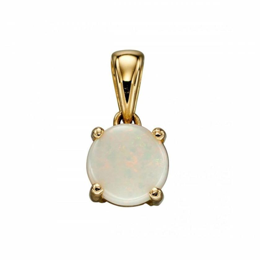 Necklaces & Pendants | Womens 9ct Gold October Birthstone Pendant – Opal 9ct Yellow Gold Necklaces & Pendants