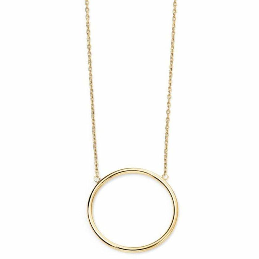 Necklaces & Pendants | Womens 9ct Yellow Gold Open Circle Necklace 9ct Yellow Gold Necklaces & Pendants