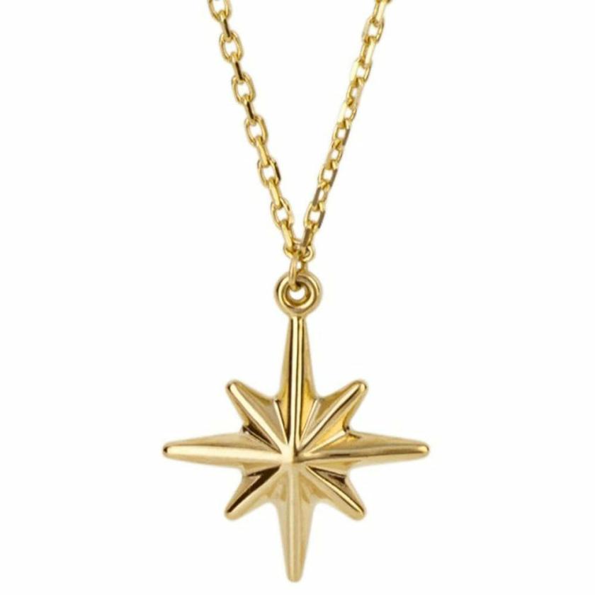 Necklaces & Pendants | Womens 9ct Yellow Gold Sunburst Necklace 9ct Yellow Gold Necklaces & Pendants