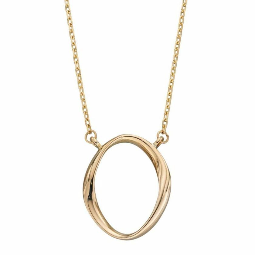 Necklaces & Pendants | Womens 9ct Yellow Gold Twisted Open Necklace 9ct Yellow Gold Necklaces & Pendants