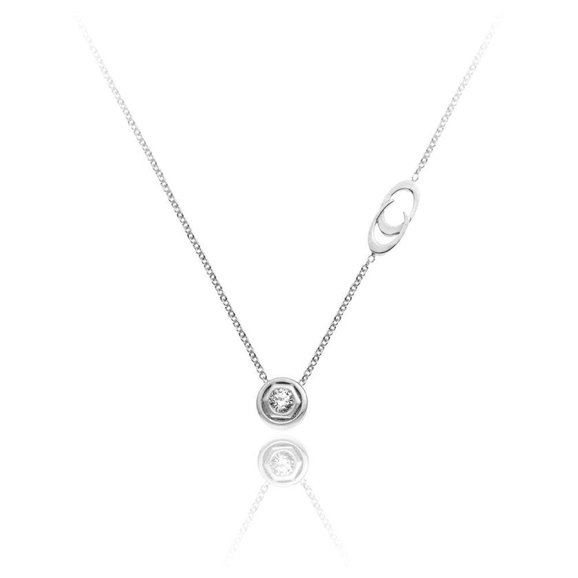 Necklaces & Pendants | Womens Armillas Be Mine 18ct White Gold Diamond Necklace 18ct White Gold Necklaces & Pendants