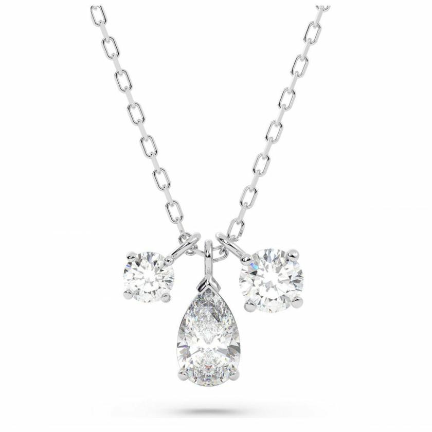 Necklaces & Pendants | Womens Attract Mixed Cut Rhodium Plated Cluster Necklace Jewellery Type Necklaces & Pendants