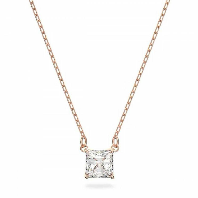 Necklaces & Pendants | Womens Attract Square Cut Rose Gold Toned Necklace Jewellery Type Necklaces & Pendants