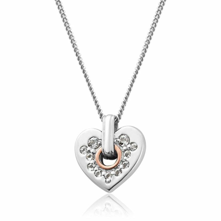 Necklaces & Pendants | Womens Cariad Sparkle Small Heart Pendant 9ct Rose Gold Necklaces & Pendants