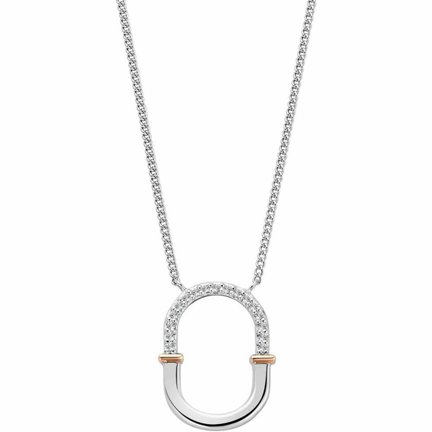 Necklaces & Pendants | Womens Connection Silver Open Circle Necklace 9ct Rose Gold Necklaces & Pendants