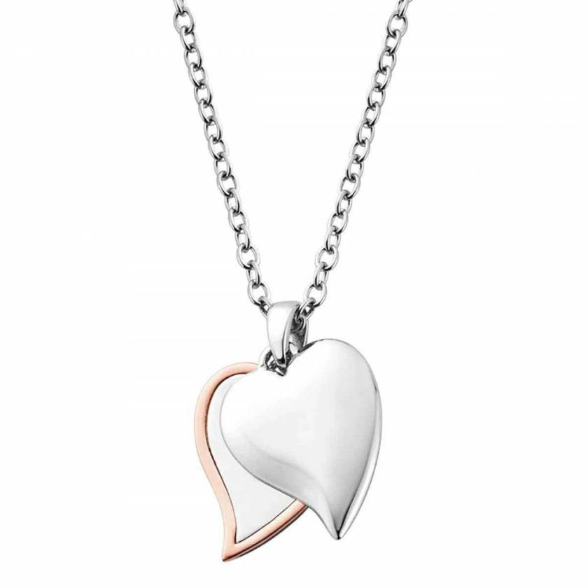 Necklaces & Pendants | Womens Cwtch Double Heart Drop Pendant 9ct Rose Gold Necklaces & Pendants