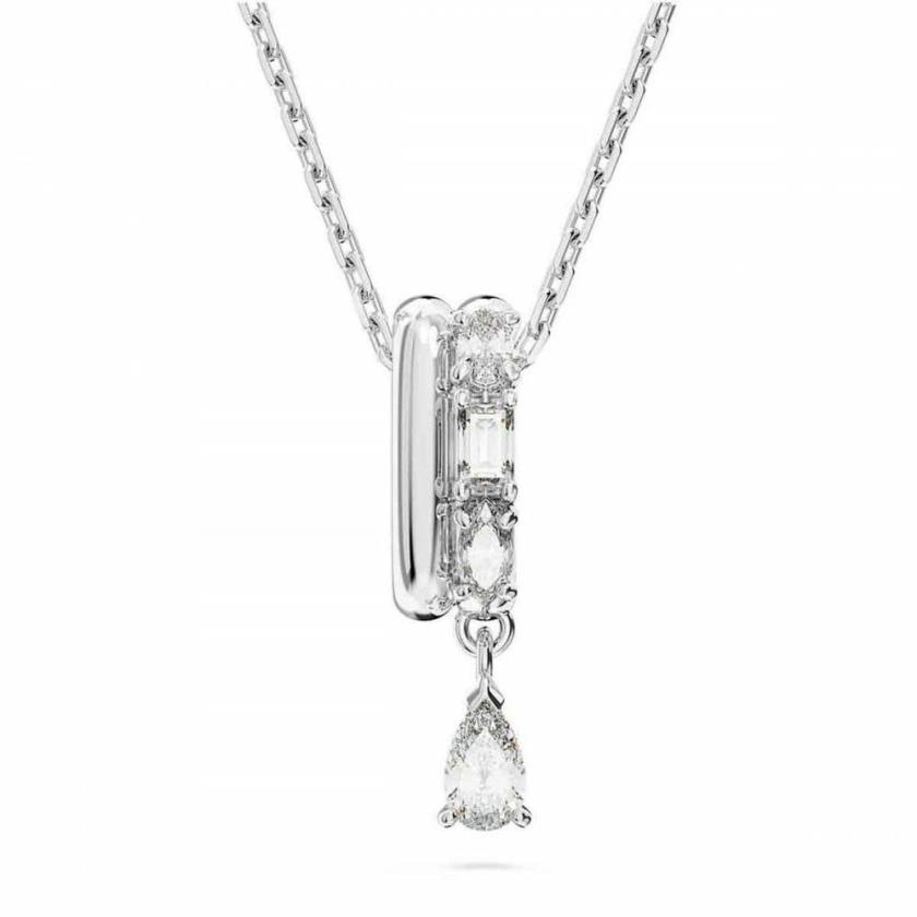 Necklaces & Pendants | Womens Dextera Mixed Cut Rhodium Plated Drop Necklace Jewellery Type Necklaces & Pendants