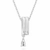 Necklaces & Pendants | Womens Dextera Mixed Cut Rhodium Plated Drop Necklace Jewellery Type Necklaces & Pendants