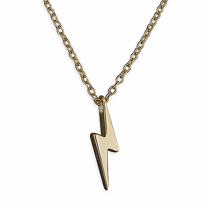 Necklaces & Pendants | Womens Gold Plated Lightning Bolt Necklace Jewellery Type Necklaces & Pendants