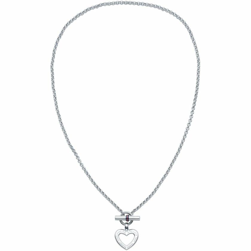 Necklaces & Pendants | Womens Ladies Classic Signature T-Bar Heart Necklace Jewellery Type Necklaces & Pendants