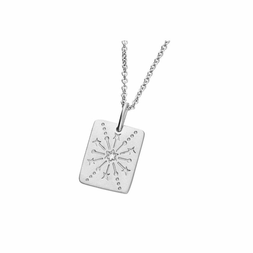 Necklaces & Pendants | Womens Ladies Silver Starburst Oblong Necklace Jewellery Type Necklaces & Pendants