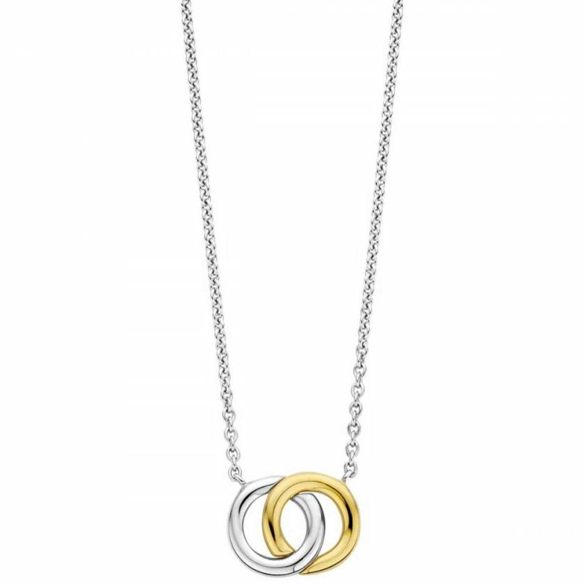 Necklaces & Pendants | Womens Ladies Two Tone Interlocking Circle Necklace Jewellery Type Necklaces & Pendants