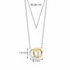 Necklaces & Pendants | Womens Ladies Two Tone Interlocking Circle Necklace Jewellery Type Necklaces & Pendants