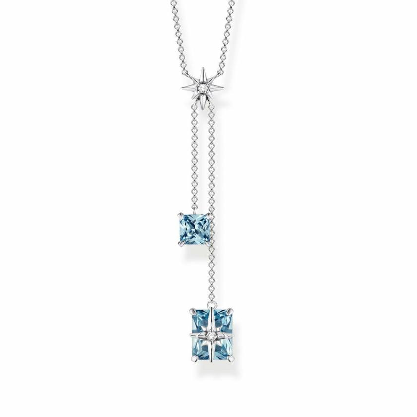 Necklaces & Pendants | Womens Large Silver Blue Stoned Neckace With Star Jewellery Type Necklaces & Pendants