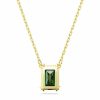 Necklaces & Pendants | Womens Matrix Rectangular Cut Gold Toned Green Stone Set Necklace Jewellery Type Necklaces & Pendants