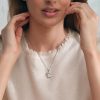 Necklaces & Pendants | Womens Paw Prints on My Heart Silver Necklace 9ct Rose Gold Necklaces & Pendants