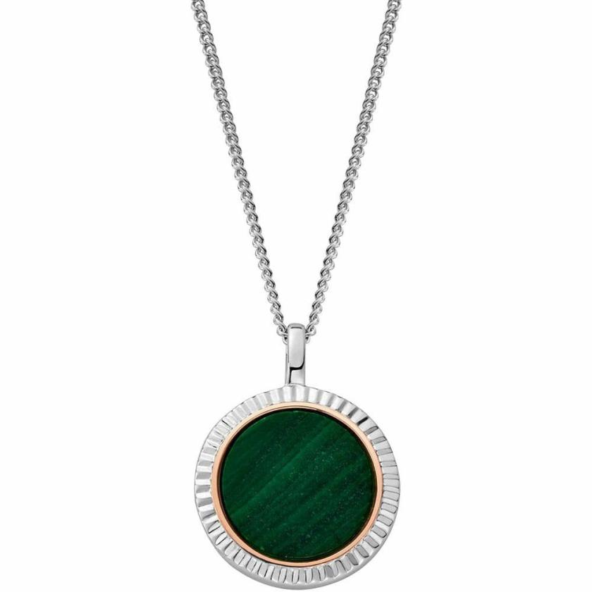 Necklaces & Pendants | Womens Reflections of Padarn Malachite Necklace 9ct Rose Gold Necklaces & Pendants