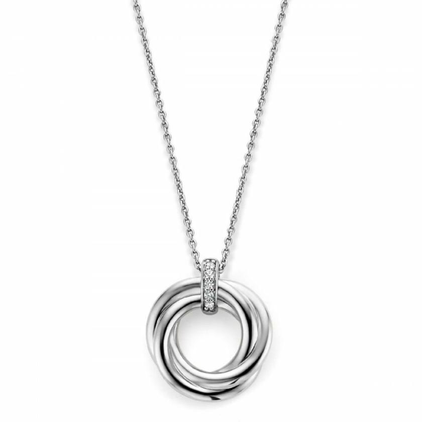 Necklaces & Pendants | Womens Silver Twisted Circle Necklace Jewellery Type Necklaces & Pendants