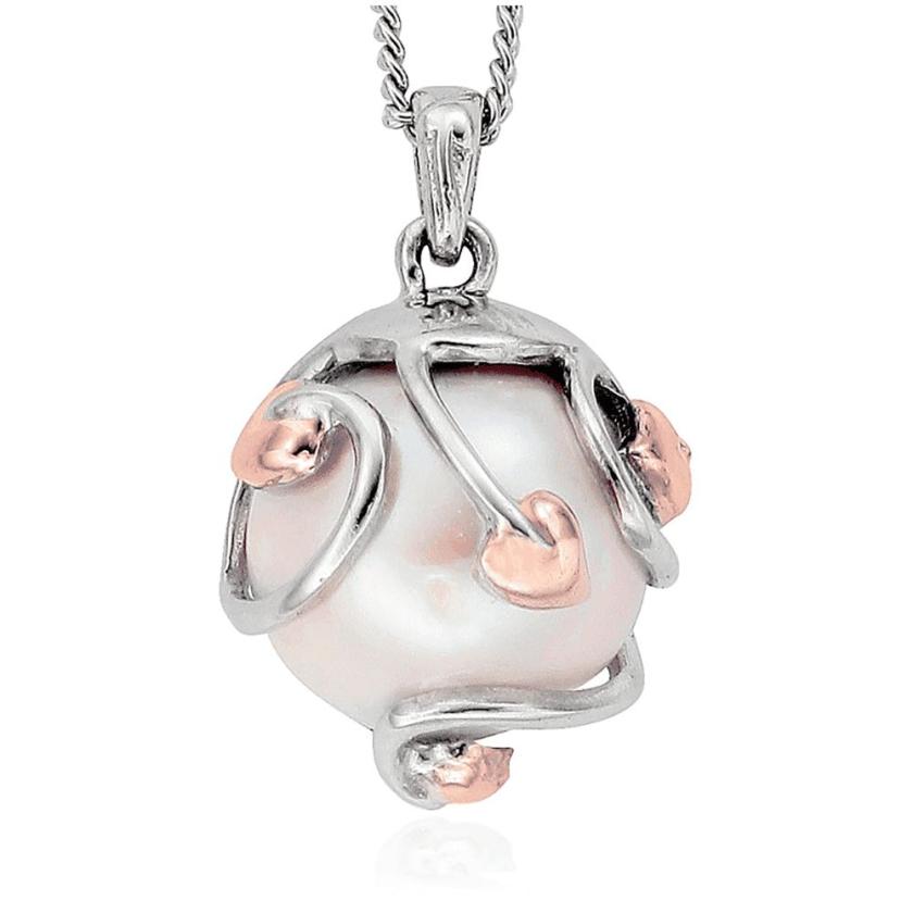 Necklaces & Pendants | Womens Tree of Life Caged Pearl Necklace 9ct Rose Gold Necklaces & Pendants