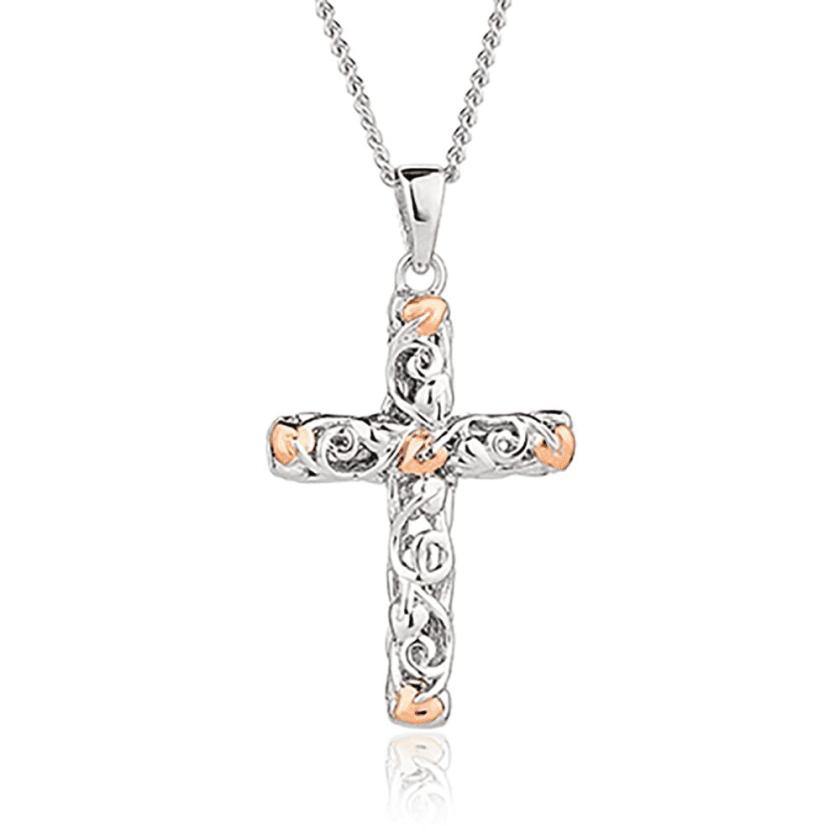 Necklaces & Pendants | Womens Tree of Life Cross Necklace 9ct Rose Gold Necklaces & Pendants