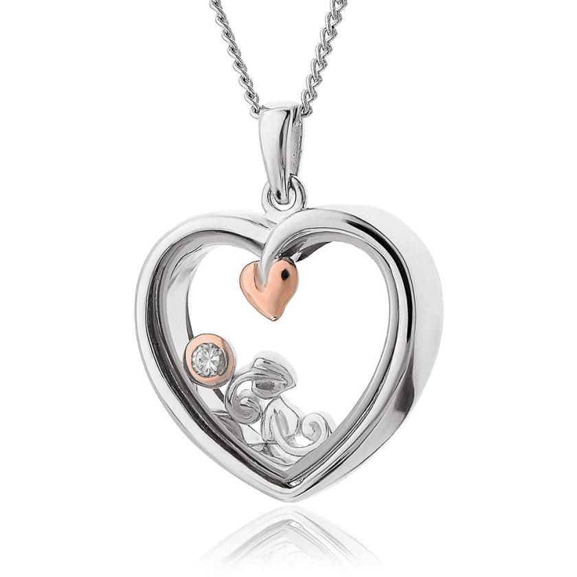 Necklaces & Pendants | Womens Tree of Life Heart Inner Charm Necklace 9ct Rose Gold Necklaces & Pendants