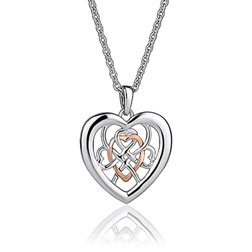 Necklaces & Pendants | Womens Welsh Royalty Heart Necklace 9ct Rose Gold Necklaces & Pendants