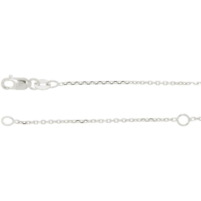 Necklaces & Pendants | Womens 9ct White Gold 16-18" Trace Chain 9ct White Gold Necklaces & Pendants