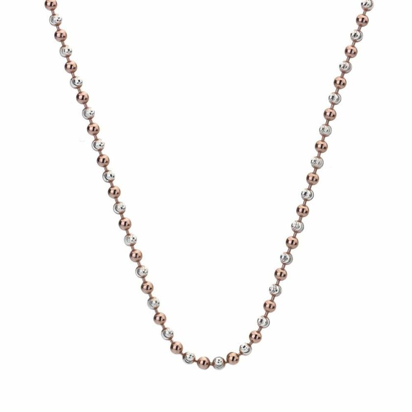 Necklaces & Pendants | Womens Emozioni 24" Two Tone Accent Beaded Chain Jewellery Type Necklaces & Pendants