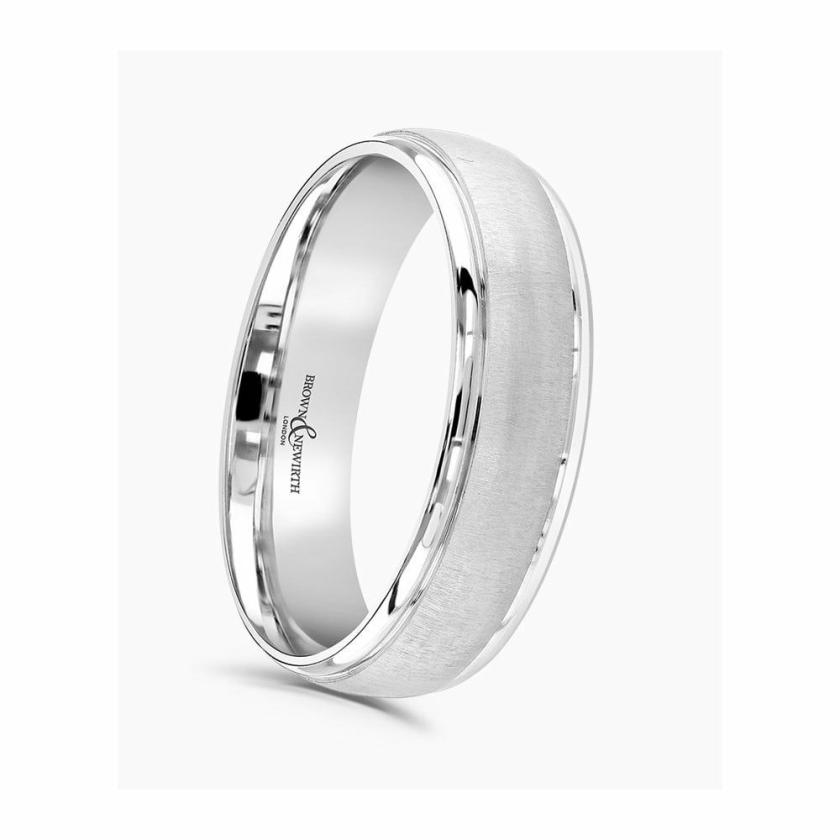 Rings | Mens Classic Court Sand-Blasted Centre 6mm Wedding Ring Jewellery Type Mens