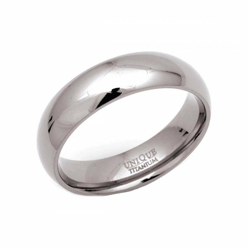 Rings | Mens Gent’s Titanium 6mm Polished Band Ring Jewellery Type Mens