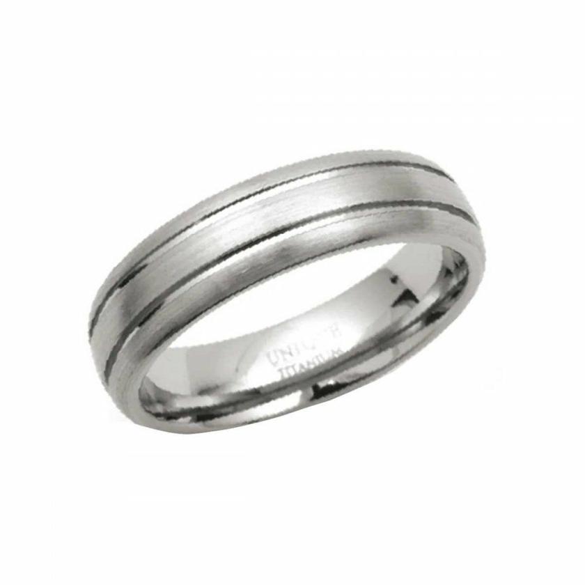 Rings | Mens Matte Grooved 6mm Band Ring Jewellery Type Mens