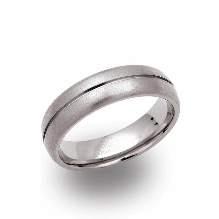 Rings | Mens Titanium Centre Groove 6mm Band Ring Jewellery Type Mens