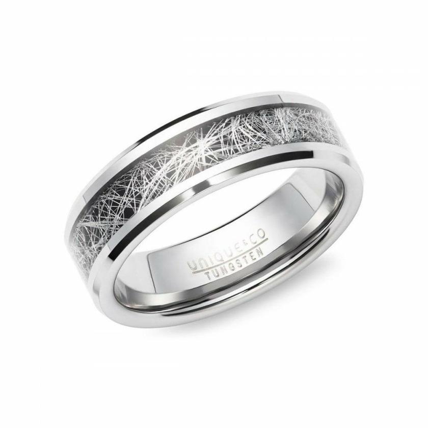 Rings | Mens Tungsten 7mm Meteorite Paper Inlay 7mm Ring Jewellery Type Mens