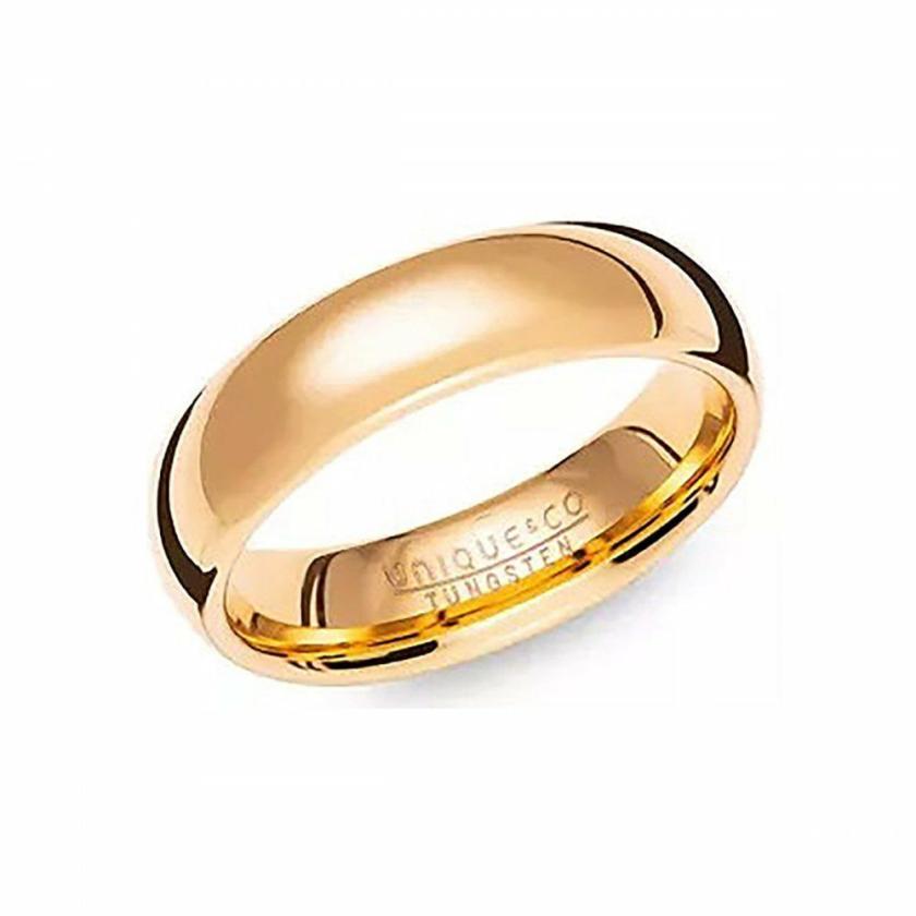 Rings | Mens Tungsten Yellow Gold IP Plated 6mm Ring Jewellery Type Mens