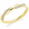 Rings | Womens 0.12ct Twisted Half Eternity Ring 18ct Rose Gold Rings