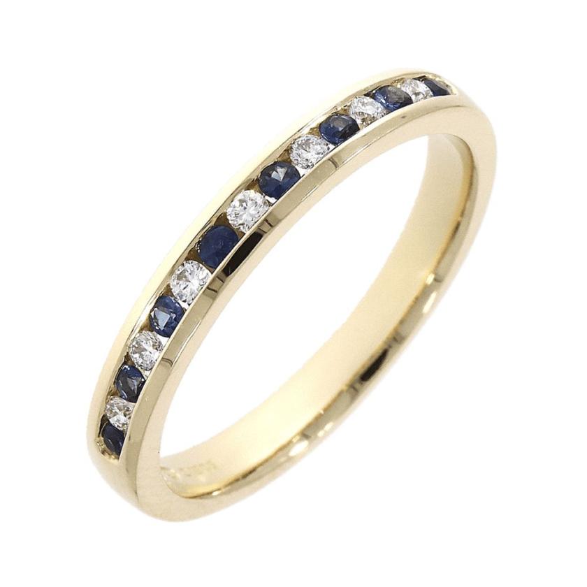 Rings | Womens 18ct Gold 0.10ct Diamond & 0.16ct Sapphire Eternity Ring 18ct Yellow Gold Rings