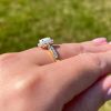 Rings | Womens 18ct Gold Diamond and Opal Cluster Ring 18ct Yellow Gold Rings