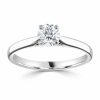 Rings | Womens 18ct White Gold .25ct Round Brilliant Diamond Ring, GIA Certified 18ct White Gold Rings