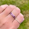 Rings | Womens 18ct White Gold Pink Sapphire Eternity Ring 18ct White Gold Rings