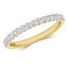 Rings | Womens 9ct Gold 0.33ct Half Diamond Eternity Ring 9ct White Gold Rings