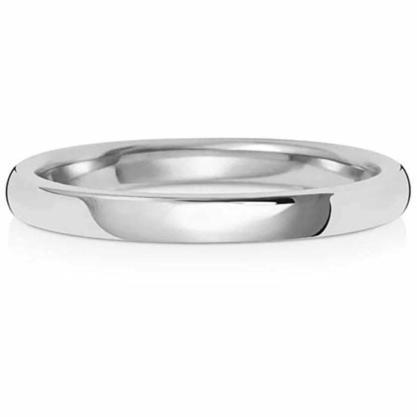 Rings | Womens 9ct Gold 2mm Soft Court Wedding Ring 9ct White Gold Rings