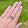 Rings | Womens 9ct Gold Amethyst and Diamond Oval Cluster 9ct White Gold Rings