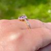 Rings | Womens 9ct Gold Diamond and Amethyst Ring 9ct Yellow Gold Rings