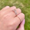 Rings | Womens 9ct Rose Diamond and Morganite Ring 9ct Rose Gold Rings