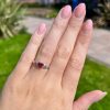 Rings | Womens 9ct White Gold Ruby & Diamond Ring – Size ‘L’ 9ct White Gold Rings