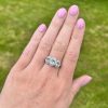 Rings | Womens 9ct White Gold Three Stone Aquamarine Ring 9ct White Gold Rings