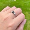 Rings | Womens 9ct White Gold Three Stone Salt & Pepper Diamond Ring 9ct White Gold Rings